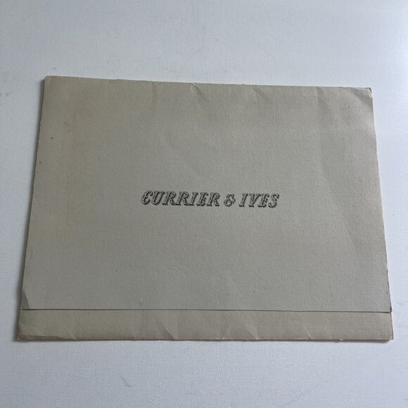 Currier & Ives Print Lot of 12 - Orig. Folder 9" x 12" Reprints Wall Art Vintage - Picture 16 of 16